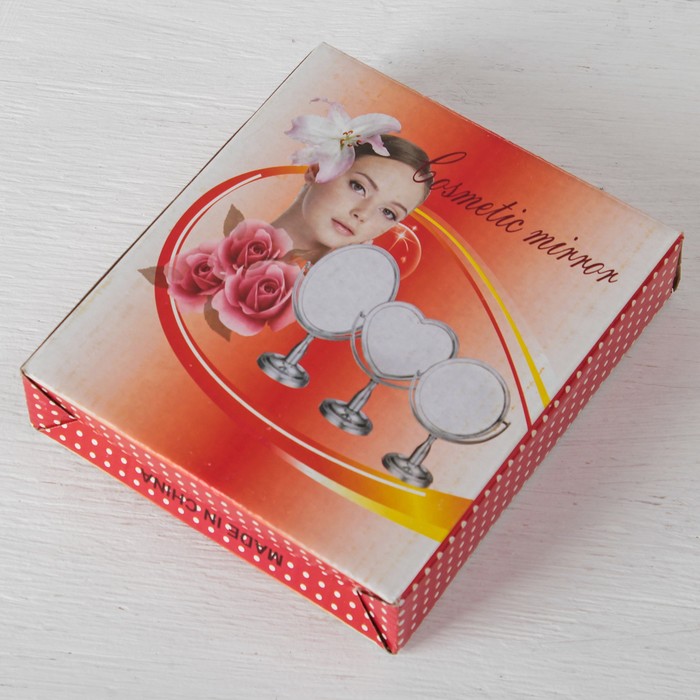 Зеркало на ножке «Палитра», круглое, двустороннее, с двукратным увеличением, d=13см, цвет МИКС