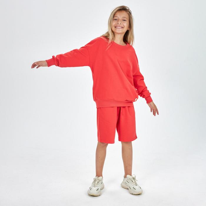 Комплект (джемпер, шорты) для девочки, рост  140-146  см