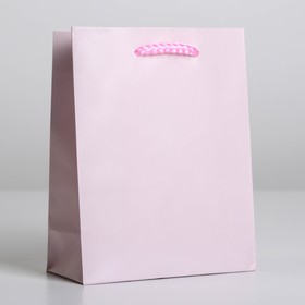 Пакет подарочный ламинированный, упаковка, «Розовый», S 12 х 15 х 5,5 см