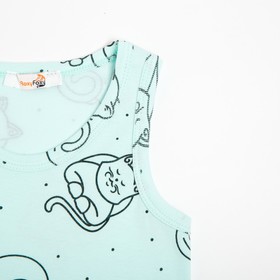 

Комплект (майка, трусы) для девочки, цвет мятный, рост 110 см