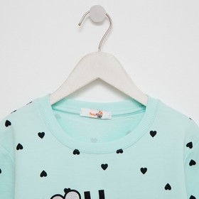 

Свитшот для девочки, цвет мятный, рост 128 см