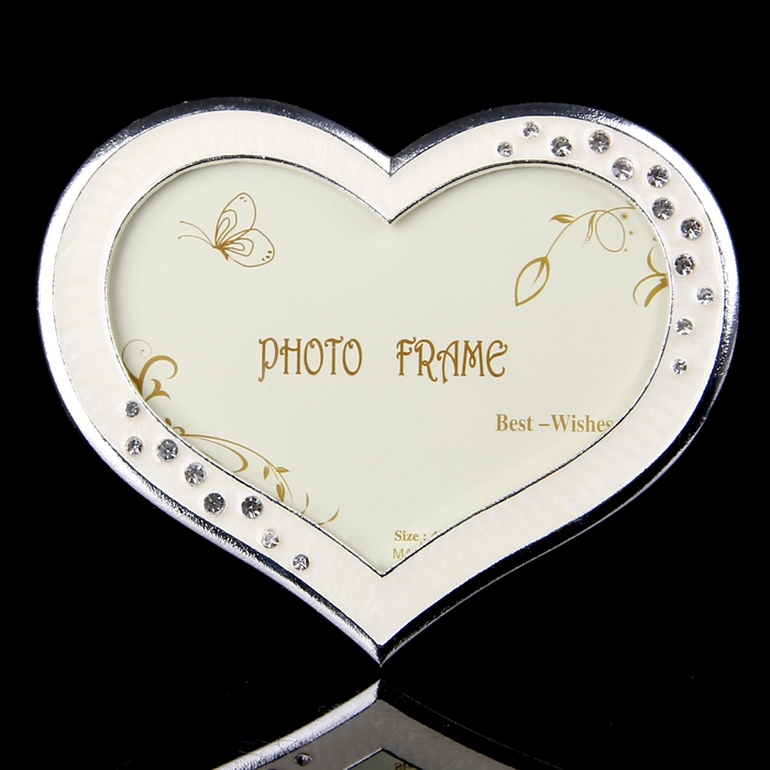 Фоторамка "Сердце со стразами" для фото 10х15 см