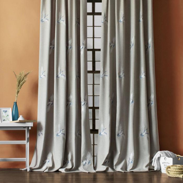 Комплект штор «Аника», размер 2х145х270 см, цвет серый