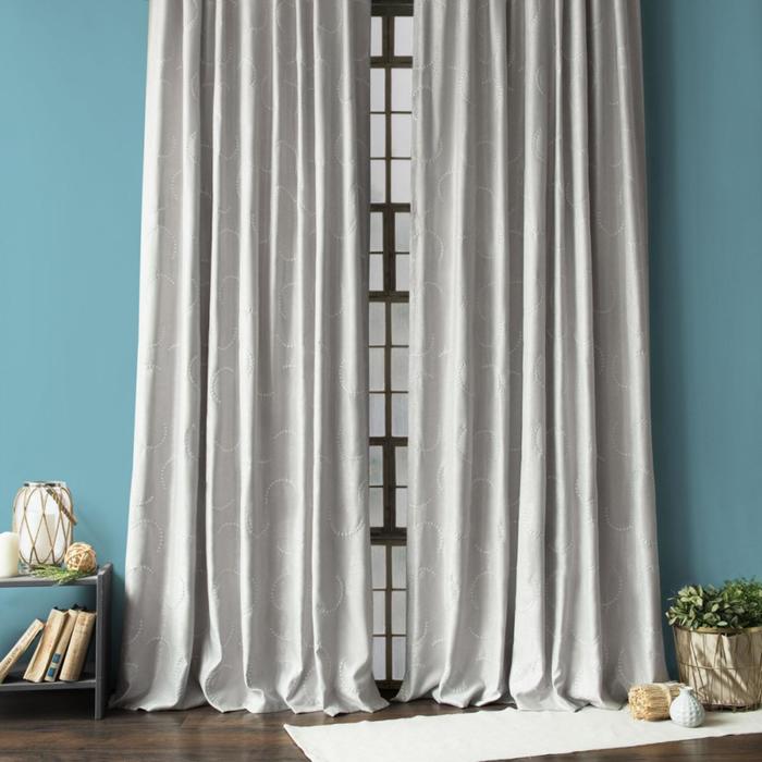 Комплект штор «Джим», размер 2х145х270 см, цвет серый