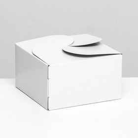 Коробка под бенто-торт без окна, белая, 14 х 14 х 8 см Ош