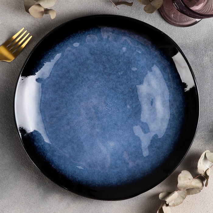 Тарелка обеденная Sapphire, d=27 см, цвет синий цена и фото