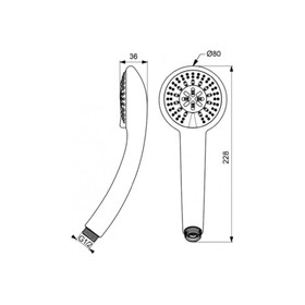 

Душевая лейка Vidima FRESH S3 BA206AA, 3 режим, хром
