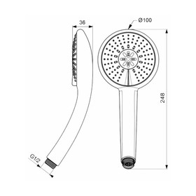 

Душевая лейка Vidima FRESH М3 BA210AA, 3 режим, хром