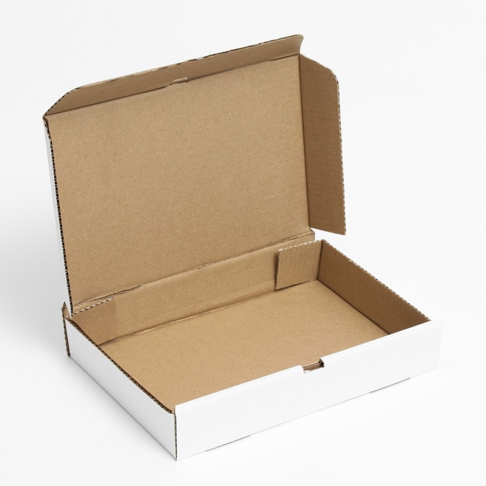Коробка для пиццы, белая, 30 х 20 х 5 см