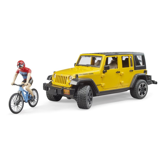 Игровой набор Внедорожник Wrangler Rubicon Unlimited c велосипедистом и фигуркой машинка bruder внедорожник jeep wrangler unlimited rubicon