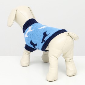 

Свитер "Собачки", р-р 28 (ДС 75, ОШ 75, ОГ 70-80 см), голубой