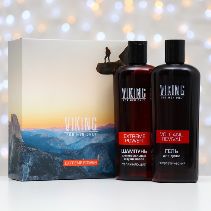 Подарочный набор Viking: шампунь для волос, 300 мл + гель для душа, 300 мл
