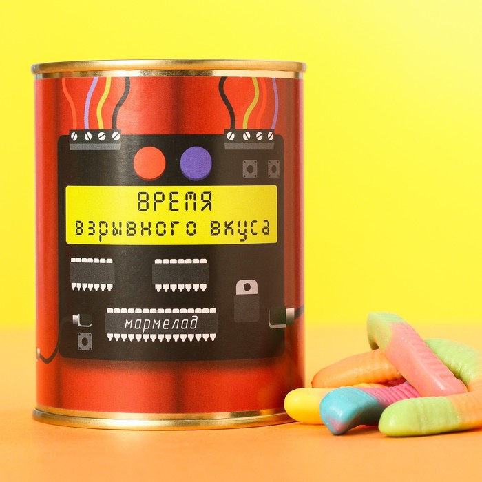 

Подарочный мармелад в форме червей «Время взрывного вкуса», 200 г.