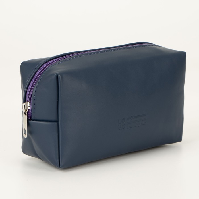 

Косметичка на молнии, цвет синий