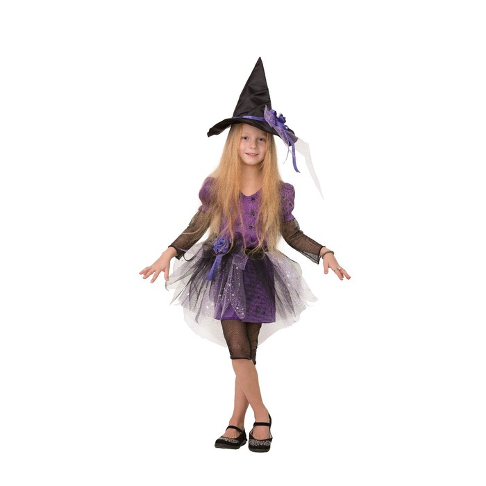 Карнавальный костюм «Ведьмочка 1», рост 116