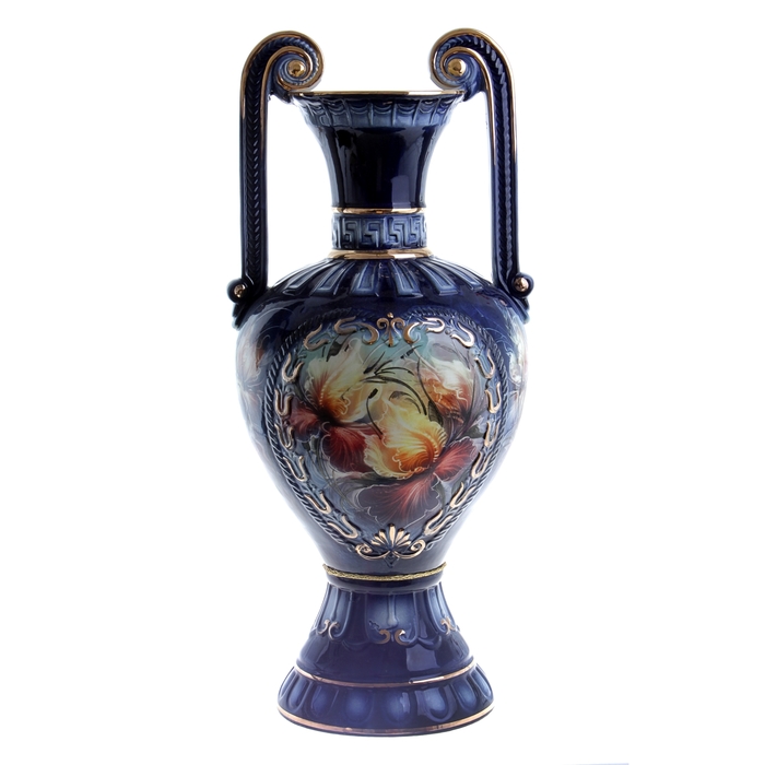 Ваза напольная "Афина" ирис, кобальт