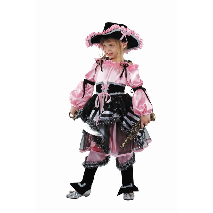 Карнавальный костюм «Пиратка розовая (Звездный маскарад)», рост 128