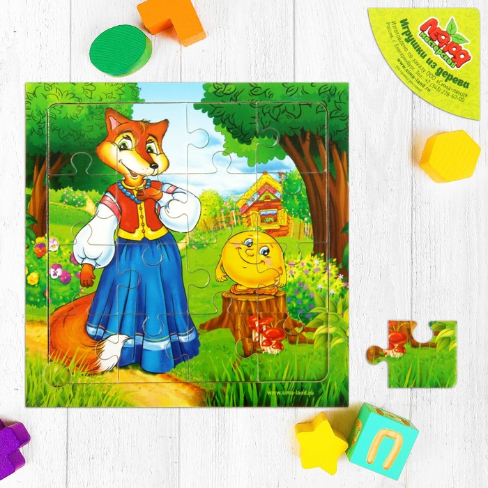 Пазл "Колобок", 16 элементов