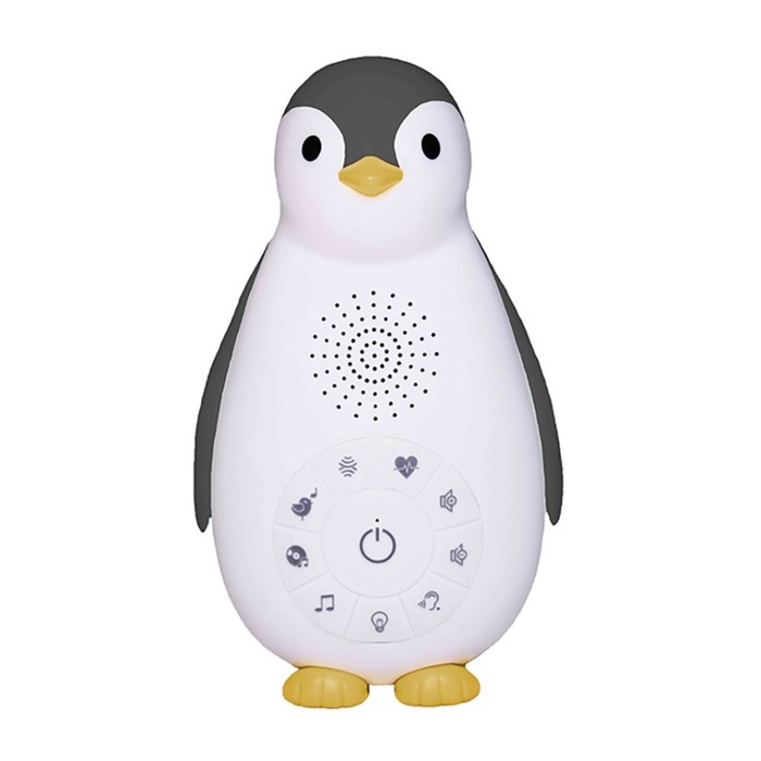 фото Беспроводная ночник «пингвин зои», колонка, проигрыватель 0+, цвет серый zazu