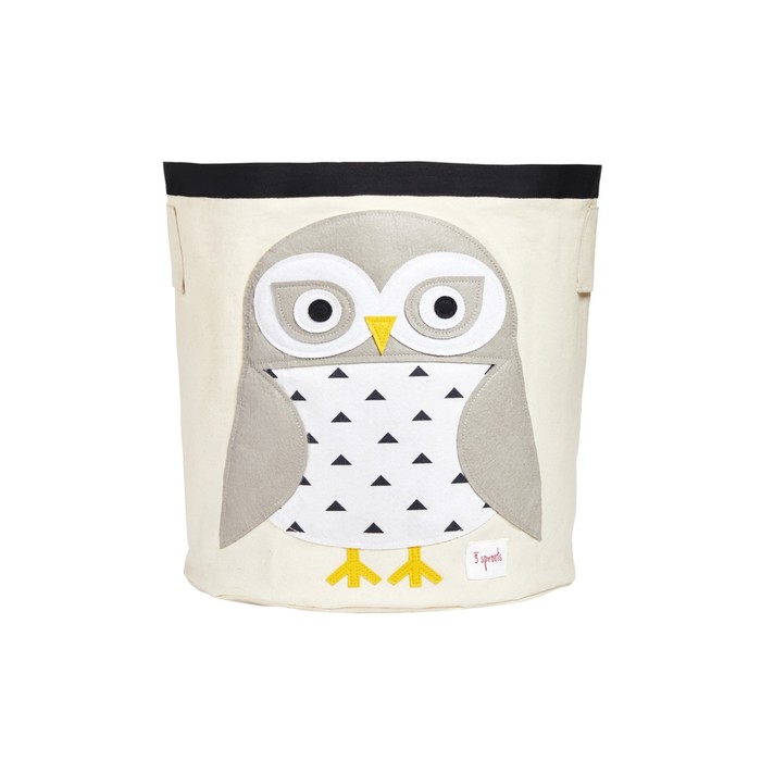 фото Корзина для хранения snowy owl, цвет белый 3 sprouts