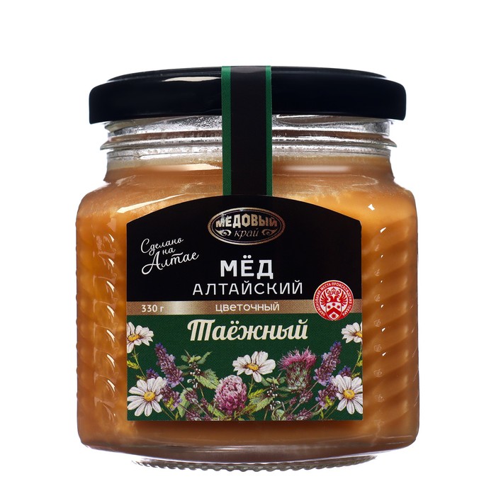 Мёд алтайский Таёжный, 330 г алтайский мёд лесной 550 г