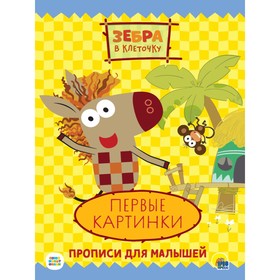 

Прописи для малышей. Первые картинки. Зебра в клеточку. Ковалева Е.