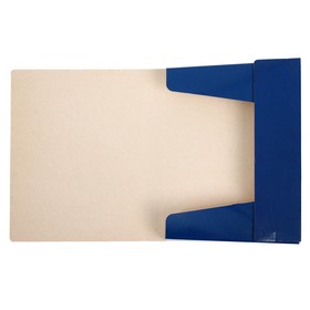 Папка для тетрадей А5 "Синяя", мелованный картон, ВД-лак, с клапанами, резинка от Сима-ленд