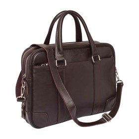 

923301/BR Портфель Foster, 2 отдела на молнии, цвет коричневый 39х30х11см