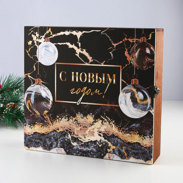 

Родословная книга с пером в шкатулке «С Новым годом», 26 х 8 х 27 см, набор