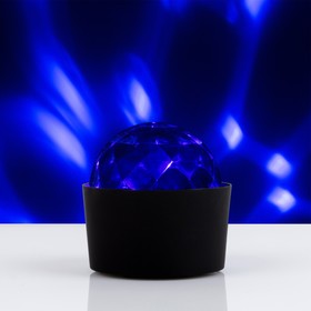 Световой прибор «Мини диско-шар» 8 см, реакция на звук, свечение RGB, 5 В Ош
