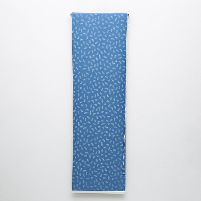 

Штора рулонная «Пёрышки», блэкаут, 60×180 см, цвет голубой