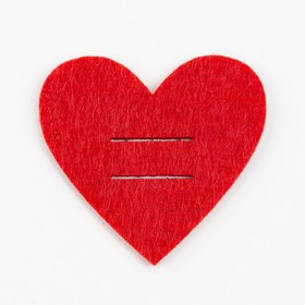 Набор для декора столовых предметов 'Love' 4 шт, красный, 5,4 х 5 см, 100% п/э, фетр Ош