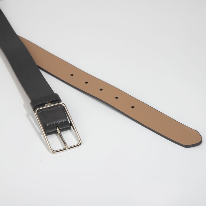 

Ремень женский, ширина 3,5 см, винт, пряжка металл, цвет серый