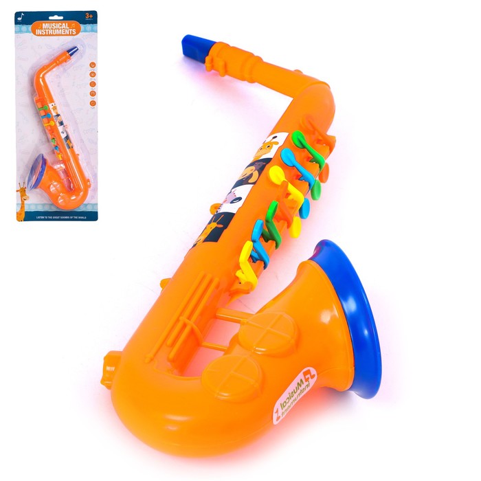 Игрушка музыкальная саксофон «Зверята», цвета МИКС