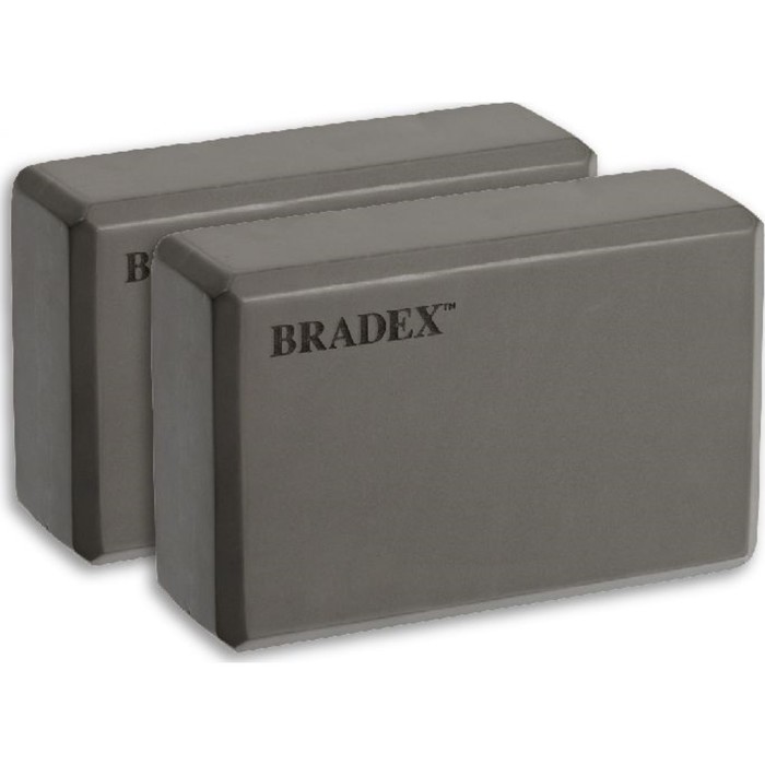 Блоки для йоги Bradex SF 0612, серый, 2 шт