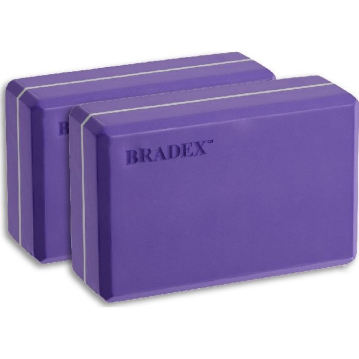 Блоки для йоги Bradex SF 0614, фиолетовый, 2 шт