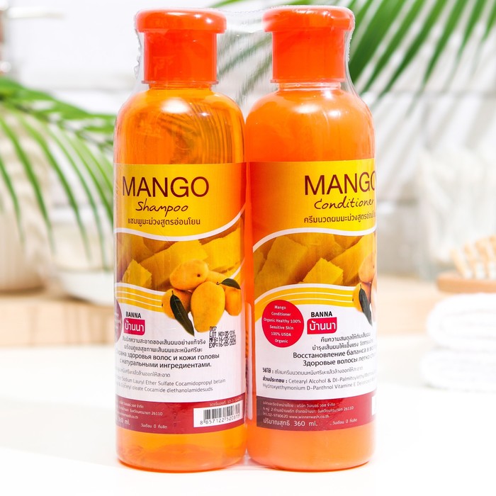 Набор Banna Манго шампунь, 360 мл и кондиционер для волос, 360 мл
