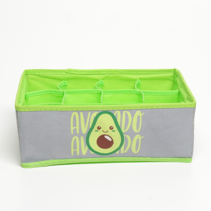 

Кофр для белья 12 ячеек "Avocado", 27 х 20 х 10 см