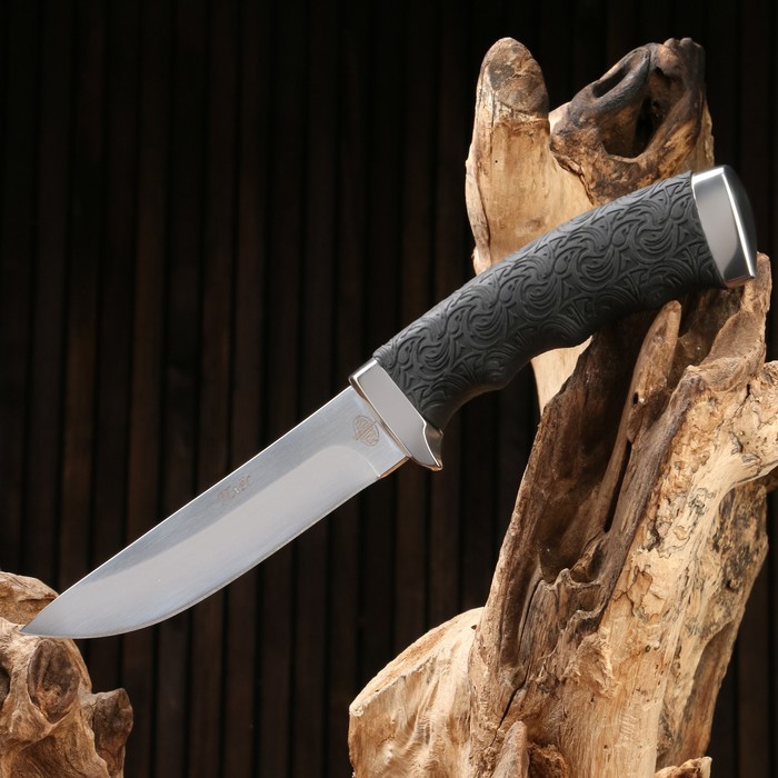 фото Нож охотничий "плёс" сталь - 95х18. рукоять - сталь / резина, 25 см витязь