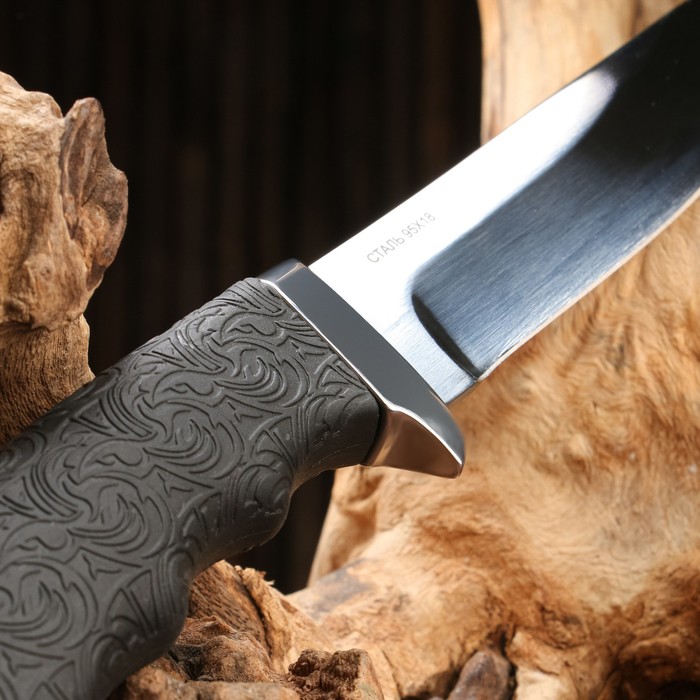 Нож охотничий "Плёс" сталь - 95х18. рукоять - сталь / резина, 25 см