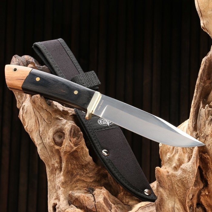 Нож охотничий Иркутск сталь - 40х13, рукоять - дерево, 24 см нож витязь туристический охотничий сталь aus8 черный эластрон г кизляр россия 777