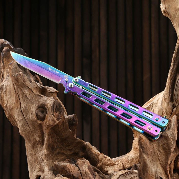 Нож-бабочка Бангкок сталь - 420, рукоять - сталь, 21 см туристический нож фазан сталь aus8 рукоять эластрон