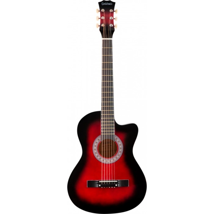 Акустическая гитара 6-струнная DAVINCI DF-50C RD красная джембе dadi df 11 rd red