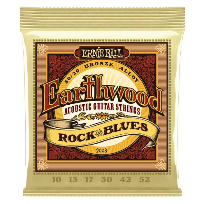 фото Струны для акустической гитары ernie ball 2008, 80/20 rock&blues (10-13-17-30-42-52)