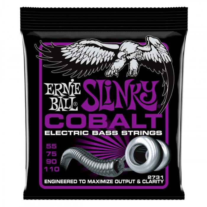 фото Струны для бас-гитары ernie ball 2731 cobalt bass power slinky (55-75-90-110)