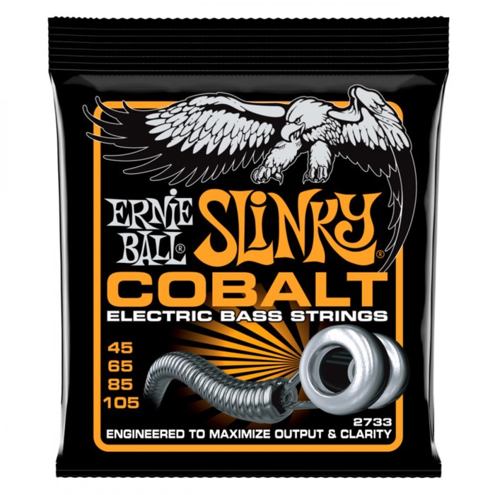 фото Струны для бас-гитары ernie ball 2733 cobalt bass hybrid slinky (45-65-85-105)