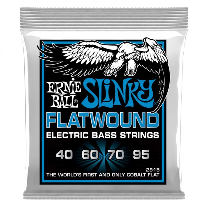 фото Струны для бас-гитары ernie ball 2815 extra slinky flatwound bass (40-60-70-95)