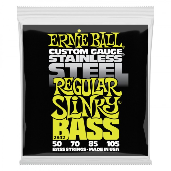 фото Струны для бас-гитары ernie ball 2842 stainless steel bass regular slinky (50-70-85-105)