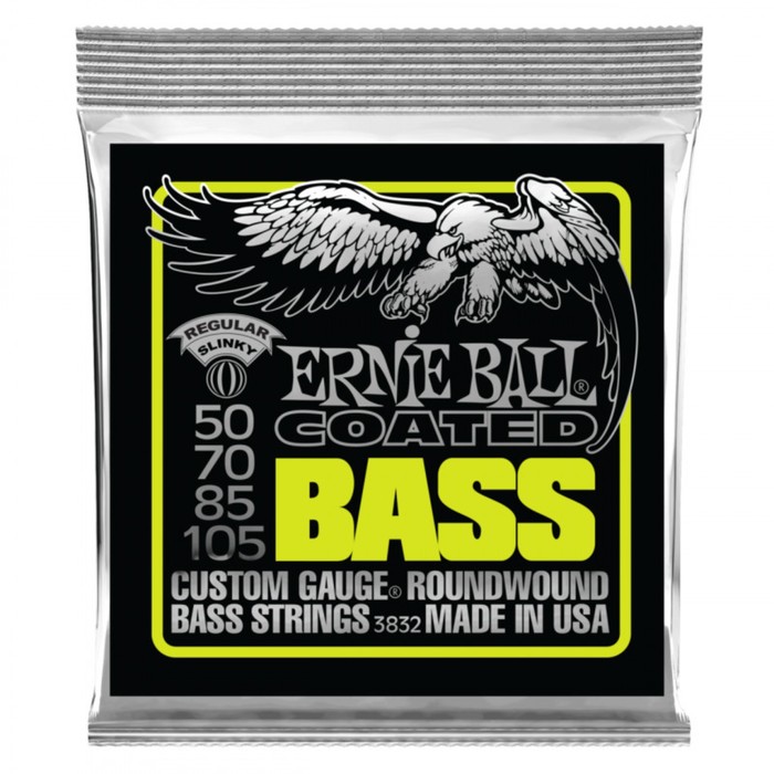 фото Струны для бас-гитары ernie ball 3832 coated bass regular slinky (50-70-85-105)