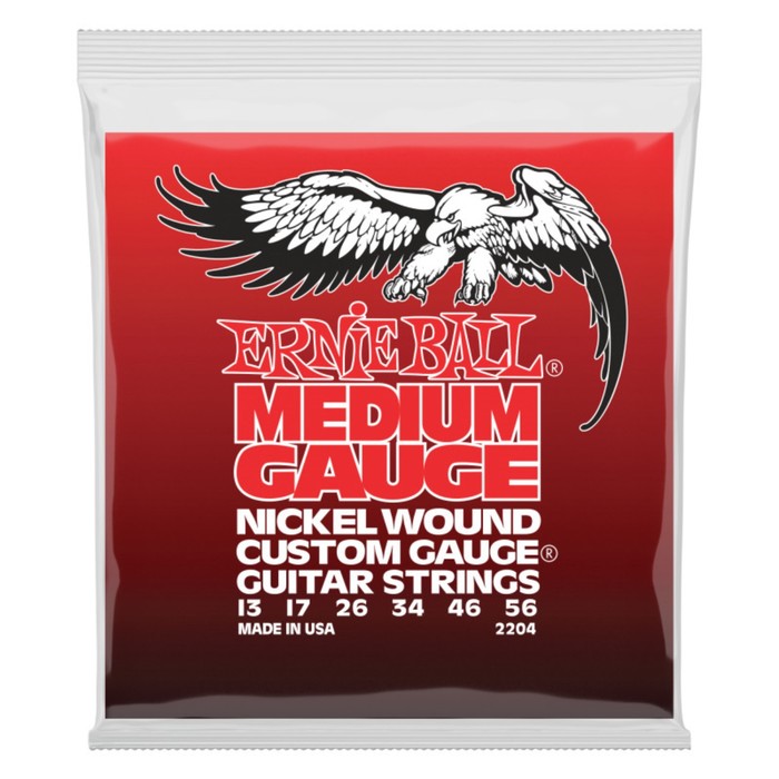 фото Струны для электрогитары ernie ball 2204 nickel wound medium (13-17-26-34-46-56)